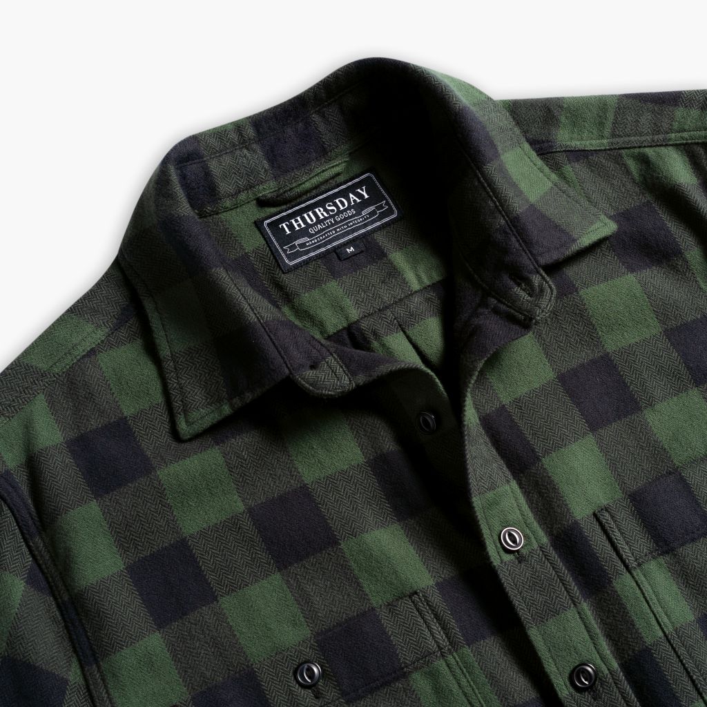 Buffalo Check Shirt | Evergreen - Image 4