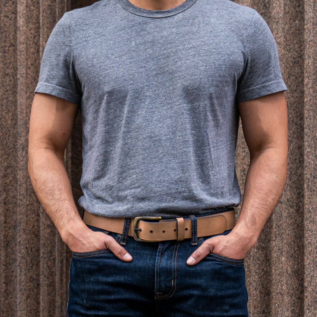 Men's Heritage Leather Belt | Natural - Image 4