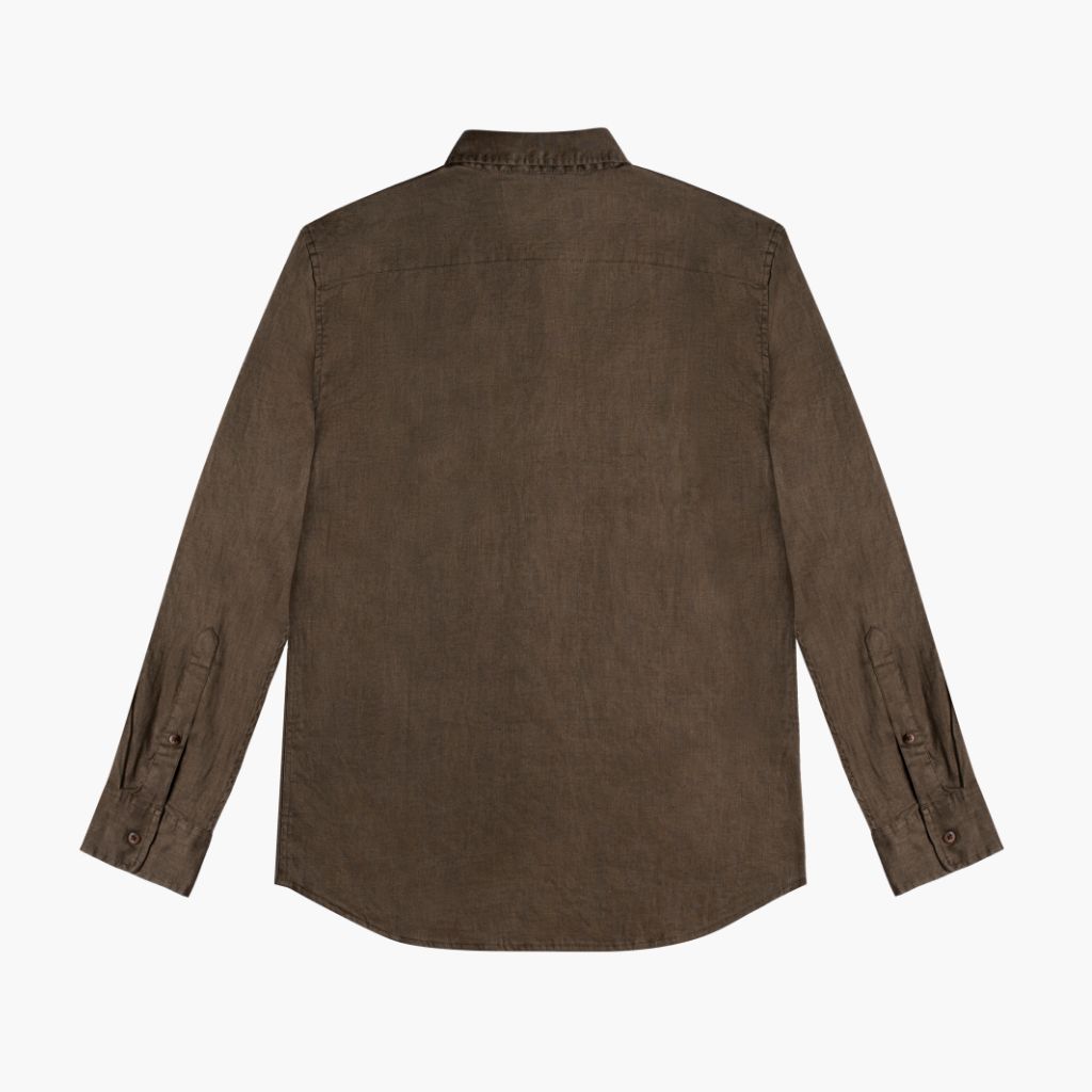 Linen Shirt | Brown - Image 2