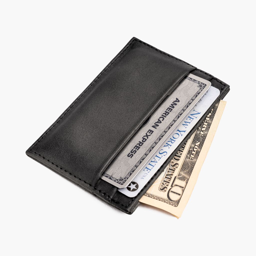 Leather Card Holder | Distressed Grey - Image 4
