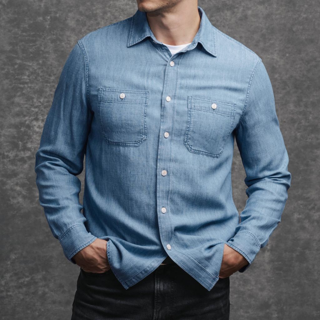 Chambray Workshirt | Vintage Indigo - Image 6