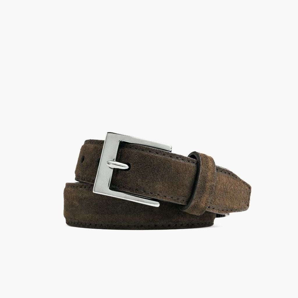 Men's Classic Leather Belt | Dark Olive Suede