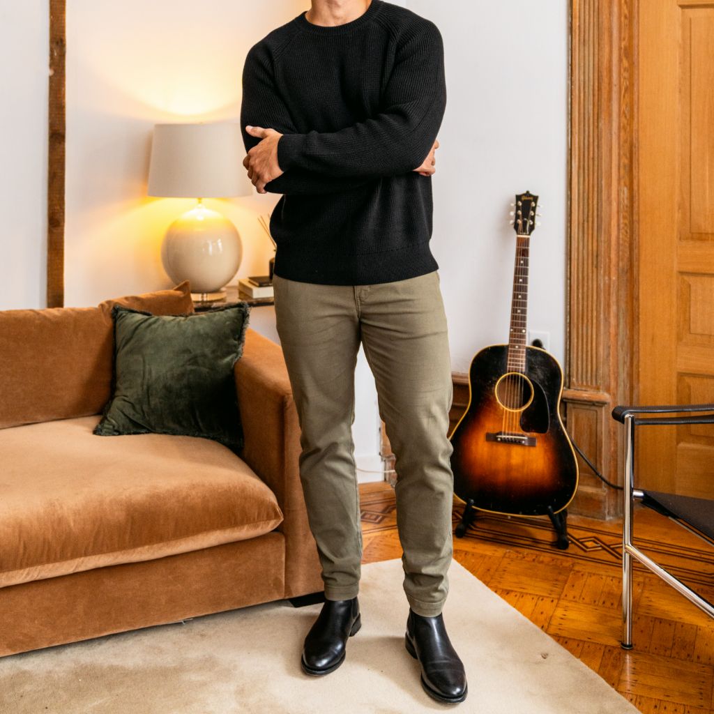 Ribbed Crewneck | Black - Image 7