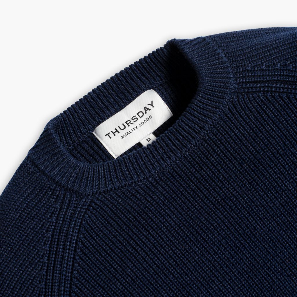 Ribbed Crewneck | Navy - Image 3