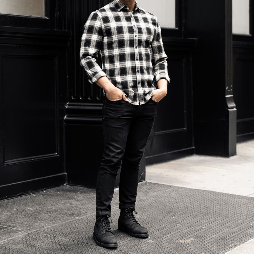Forever Flannel Shirt | Black & Cream - Image 8