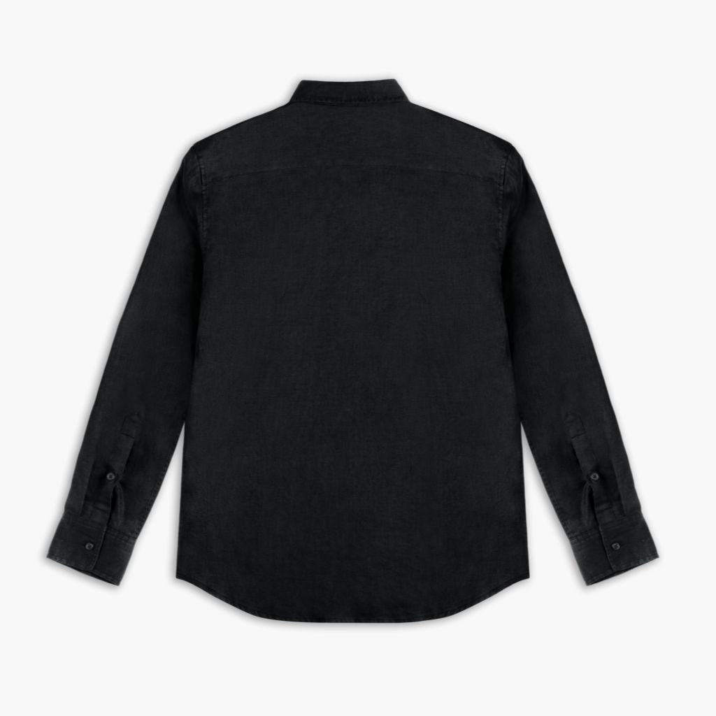 Linen Shirt | Black - Image 2