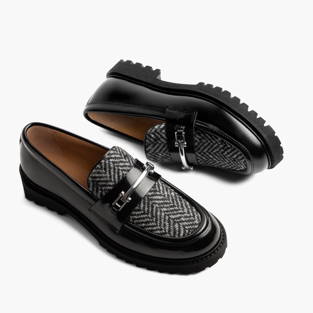 Penny | Black & Silver Herringbone - Image 4