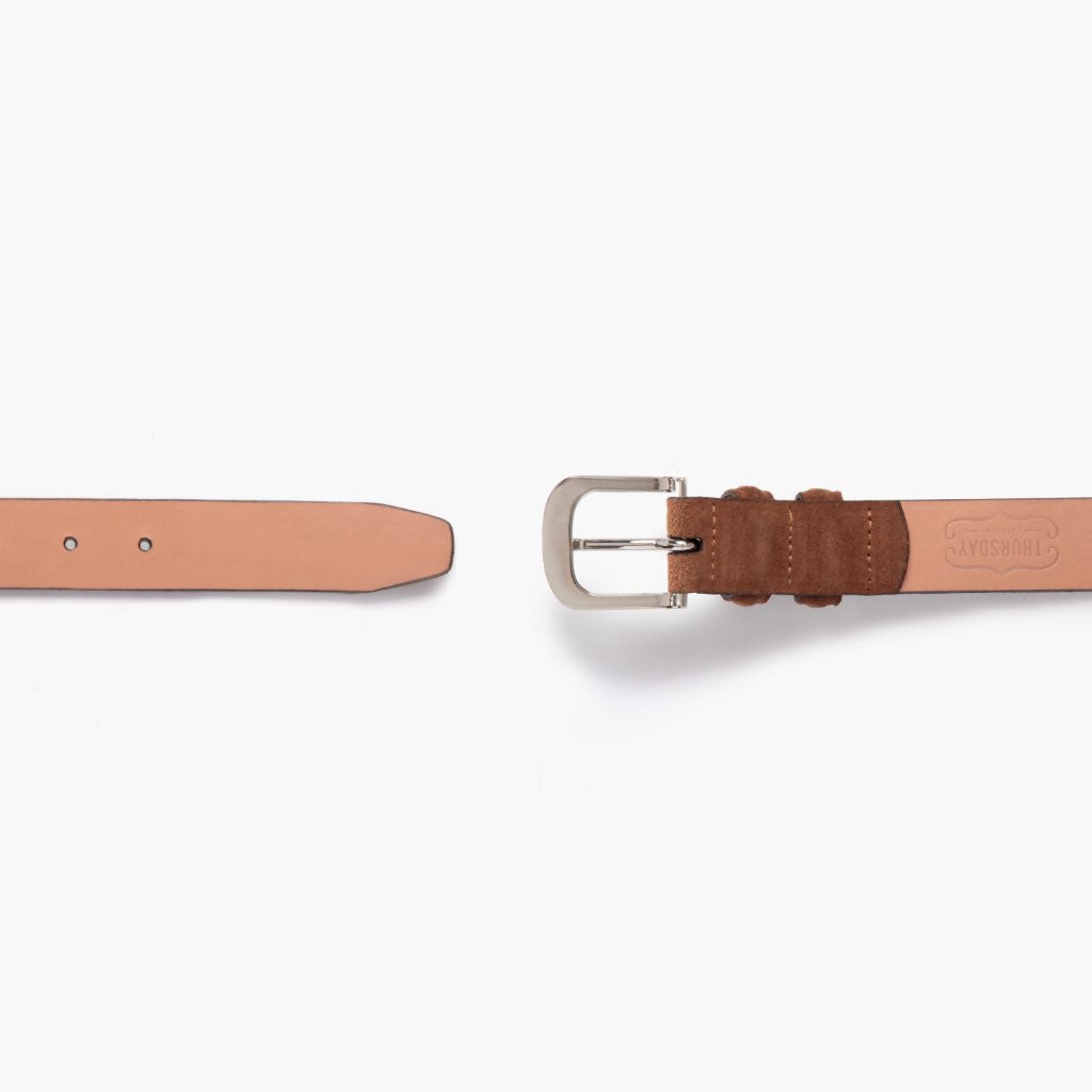 Men's Refined Leather Belt | Cognac Suede - Image 3